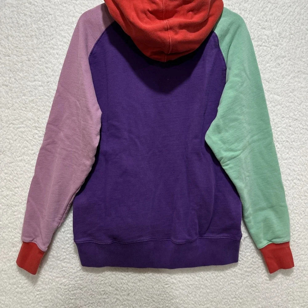 Teddy Fresh Pastel Color‎ Block Hoodie Sweatshirt Size Medium